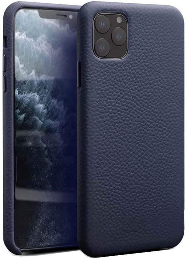 Coque Apple iPhone 11 Pro Max protection intégrale robuste litchi bleu