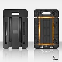 Vista 2 de Carro de mano plegable, carrito portátil para mudanza, carrito de equipaje de 500 libras con 6 ruedas y 2 cuerdas elásticas para equipaje, viajes