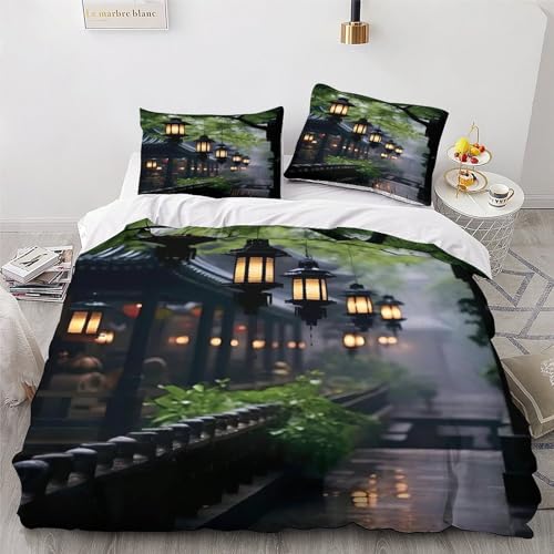 Housse de couette microfibre fermeture éclair parure de lit 200x200cm double