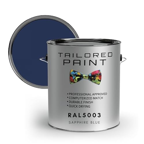 Tailored Paint uPVC Window & Door 1K Paint Brush or Spray On - Gloss Finish - RAL5003, Sapphire Blue - 500ml Tin