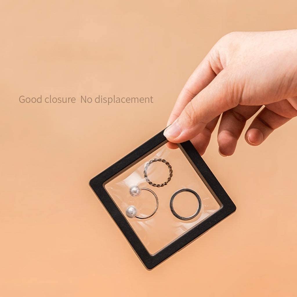 Pudełko Z Biżuterią 3 Szt. 3D Pływające Stojaki Wystawowe Uchwyt Na Monety I Bransoletki Gablota Do Zawieszania Ramek Etui Na Biżuterię(Large 3pcs)