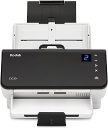 KODAK E1030 A4 Scanner, 30 Pages Per Minute, 80 Sheets ADF, Front/Back Scan, USB Connection, Quality Images, Easy to Use, 3 Year Warranty