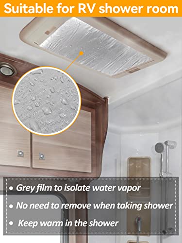 Rv Skylight Insulator Cover - 14*14*3In & 14*22*3In Rv Vent Insulator Skylight Cover Reflective Heat Insulation Shade For Camper Trailer Shower Inner Dome Sunroof Waterproof - 2Pcs #TOP4