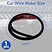 IWIWE Universal Car Wire Hider 3.28 Ft with Adhesive Backing for Hide Wires for Roof Rack Light Bar，Wires to Secure The Car Recorder (Black,1Pack)