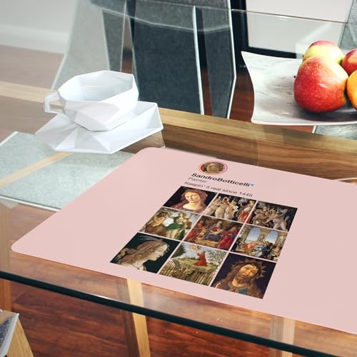 Set de table napperons rose Botticelli liège idée cadeau créatif