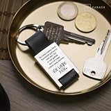 FABACH Schlüsselanhänger Mit Gravur Aus Leder - Ich Liebe Dich Für Partner - Freundin Geschenk Freund - Du Hast Meine Welt Komplett Gemacht