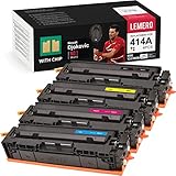 LEMERO (with Chip) Compatible Toner Cartridge Replacement for HP 414A 414X W2020A W2021A W2022A...