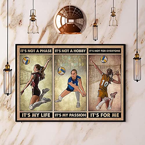 Adults Jigsaw Puzzle 1000 Piece Wooden Adults Children Puzzles Volleyball Girl It‘S Not A Phase It‘S My Life Jigsaw for Active Thinking Party Entertainment Perfect for Family or Dat