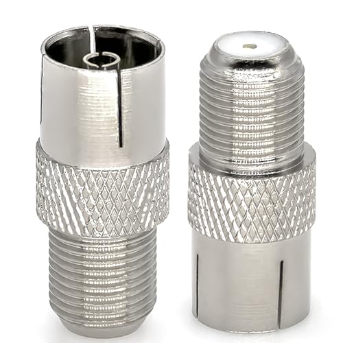 Adaptadores coaxiales tipo F a PAL TV, 2 piezas miniatura 6