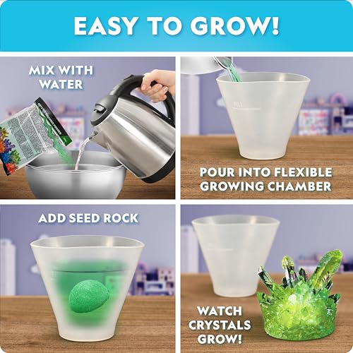 National Geographic Mega Crystal Growing Kit with 8 Crystals Ages 8-12