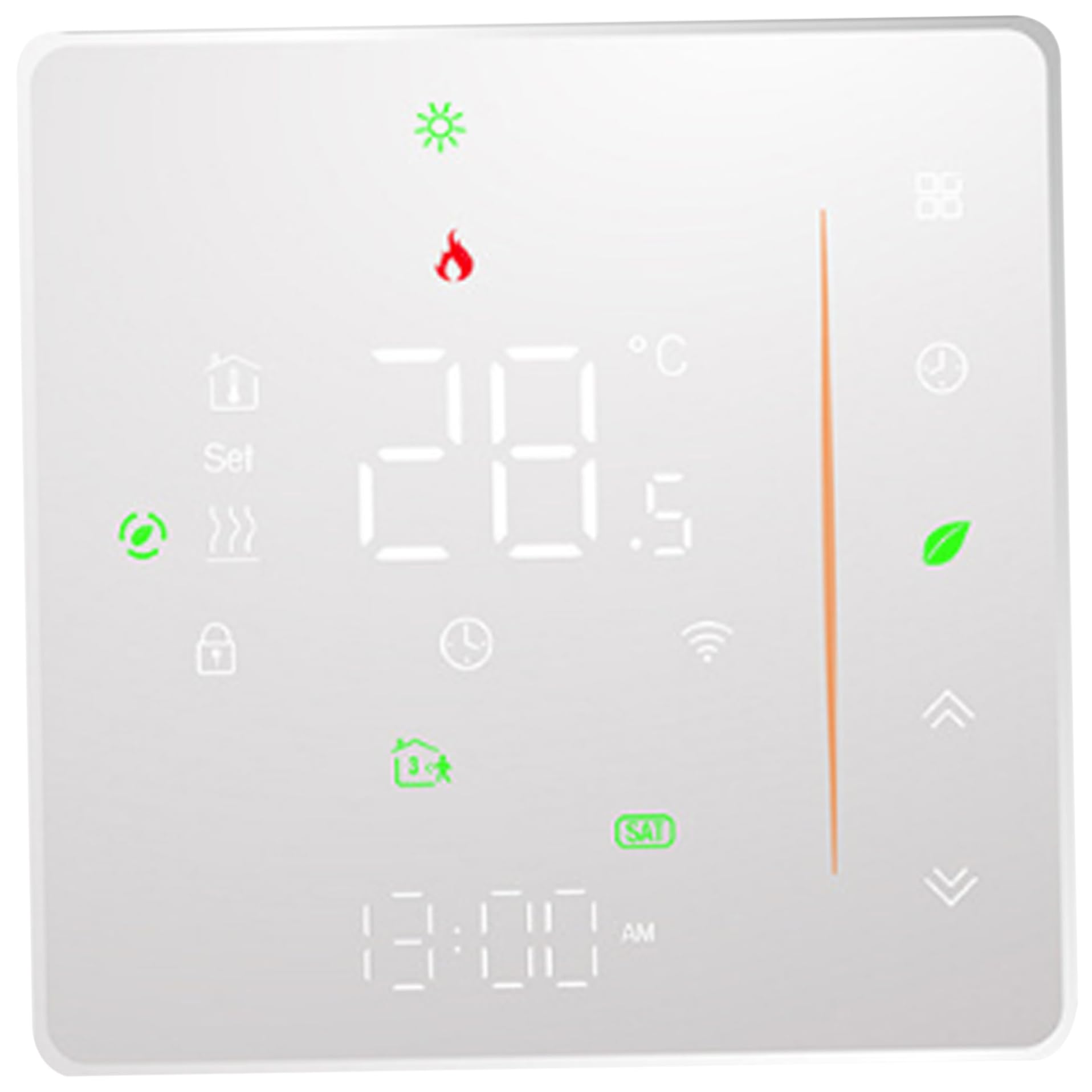 Thermostat intelligent sans fil programmable hebdomadaire WiFi pour chauffage combiné