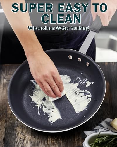 Cooks Standard 02640 Nonstick Frying Pan 8-Inch, Heavy Duty Skillet Pan, Professional Aluminum Omelette Pan ,Metalic thumb #5