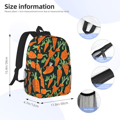 Sac à dos confortable Happy Carrot avec compartiment PC portable