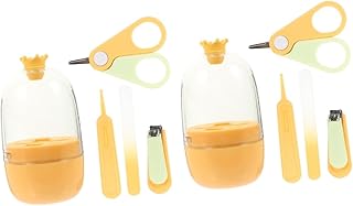TOYANDONA 2 Conjuntos De Tesouras De Bebê Kit De Unhas Com Estojo Fofo Itens Essenciais Para Bebês Meninos Unhas De Crianças Kits De Cortador De Unhas De Bebês Kits De Unhas Aparador De