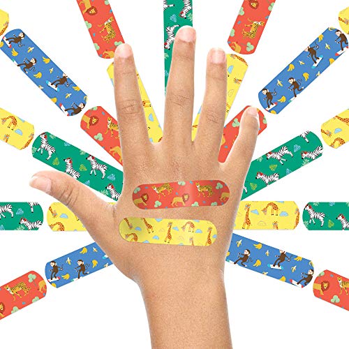Image of Ouchie Non-Toxic Printed Bandages Double Combo (40 Pack) - Blue & Orange