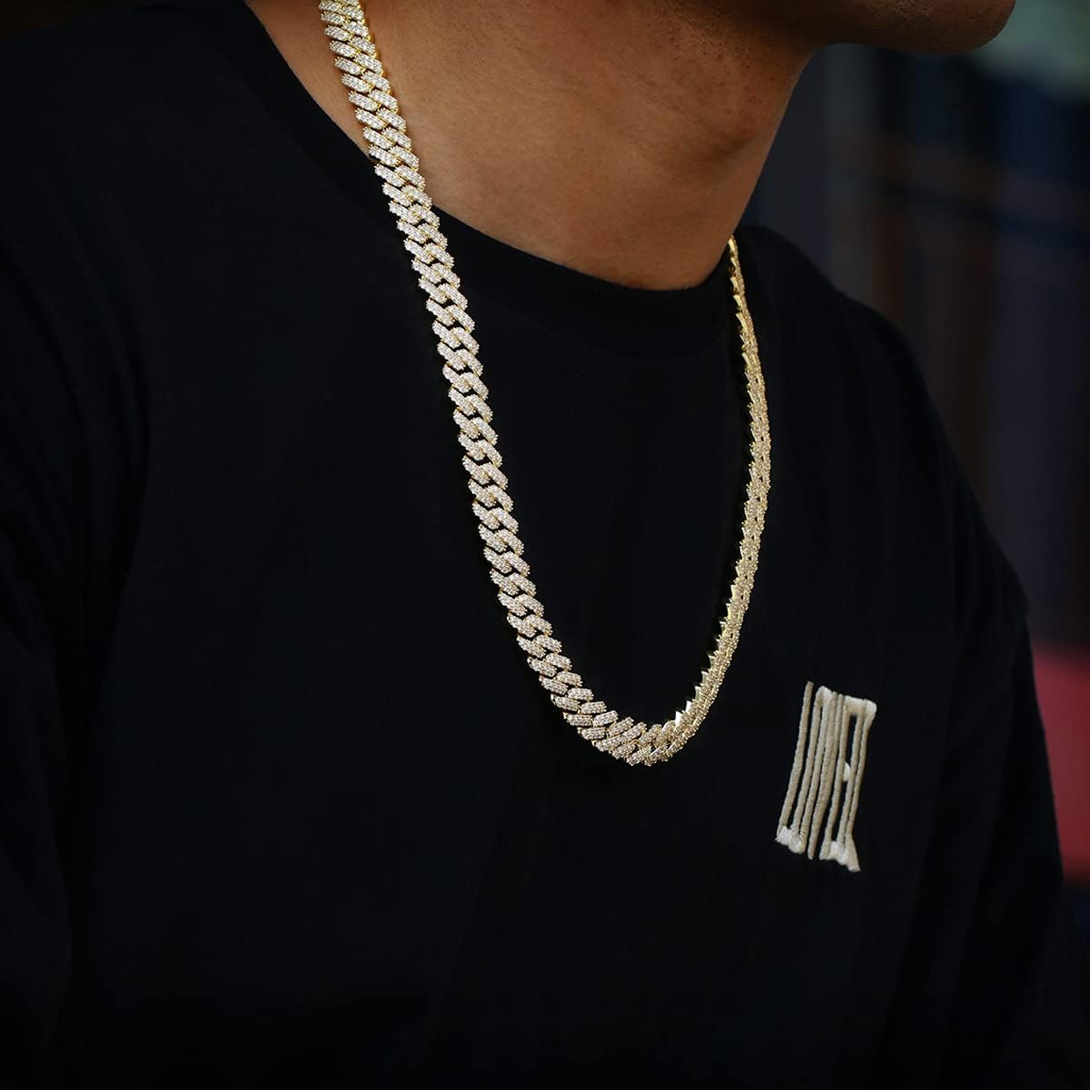 12mm Mens Women Heavy Iced Out Miami Cuban Link Chain or Bracelet 14K Gold White Rose Gold Plated CZ Lab Diamond Hip Hop Jewelry Necklace Choker with Gift Box - Image 6