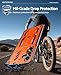 FNTCASE for Samsung Galaxy S25-FE Case: Military Grade Drop Proof Protection Mobile Cover with Kickstand | Matte Textured Rugged Shockproof TPU | Protective Sturdy Phone Case Orange