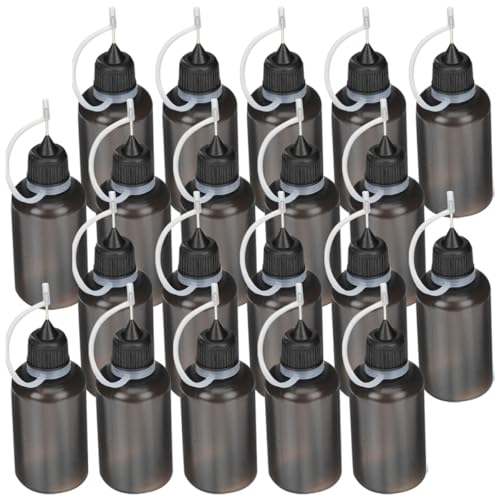 Garneck 20 Pcs 30Ml Needle Tip Applicator Bottles Small Precision Oil and Glue Dispensing Bottles for Industrial and Craft Use with Fine Tips for Accurate Liquid Application