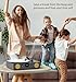 VinylsLink Record Player 3-Speed Belt-Driven Turntable with Built-in Speakers, FM Radio, Bluetooth, RCA Line Out, AUX in, USB Recording & Auto Stop - Grey