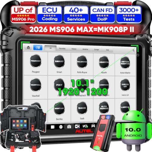 Image of Autel MaxiSYS MS906 MAX Scanner, 2026 10.1 inch MS906MAX Larger Than MS906 PRO