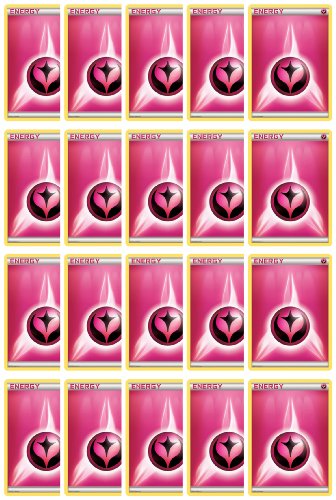 20 Basic Fairy Energy (Pink) Pokemon Cards (XY Series, Unnumbered)