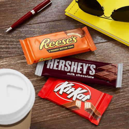 HERSHEY'S, KIT KAT & REESE'S Milk Chocolate Variety Box, 18 ct | Reese’s Cups, Kit Kat, Hershey’s Chocolate, Individually Wrapped Halloween Candy for Parties, Office or School Snacks - image 5