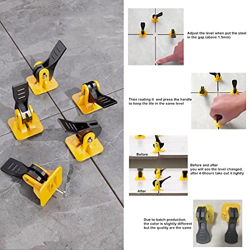 Tile Leveling System, 20Pcs Floor Leveling Compound With 50Pcs Reusable Spare Steel T-Pin, Upgraded Installation Leveler Tile Tool For Wall Floor #TOP3