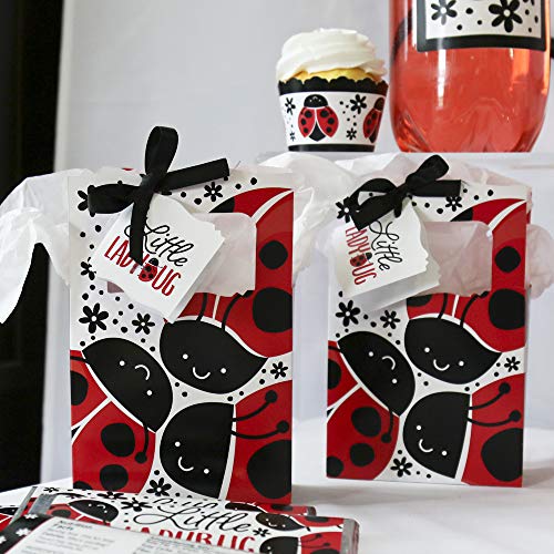 Happy Little Ladybug - Baby Shower Or Birthday Party Favor Boxes - Set Of 12 #TOP5