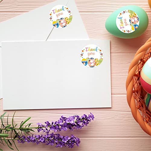 Acetiamin Thank You Sticker Rolls, 1.5 Inches 500 Pcs Easter Eggs Stickers For Small Business, Round Stickers For Goodie Bags, Gift Favors Box, Cards, Beer Bottle, Party Supplies #TOP3