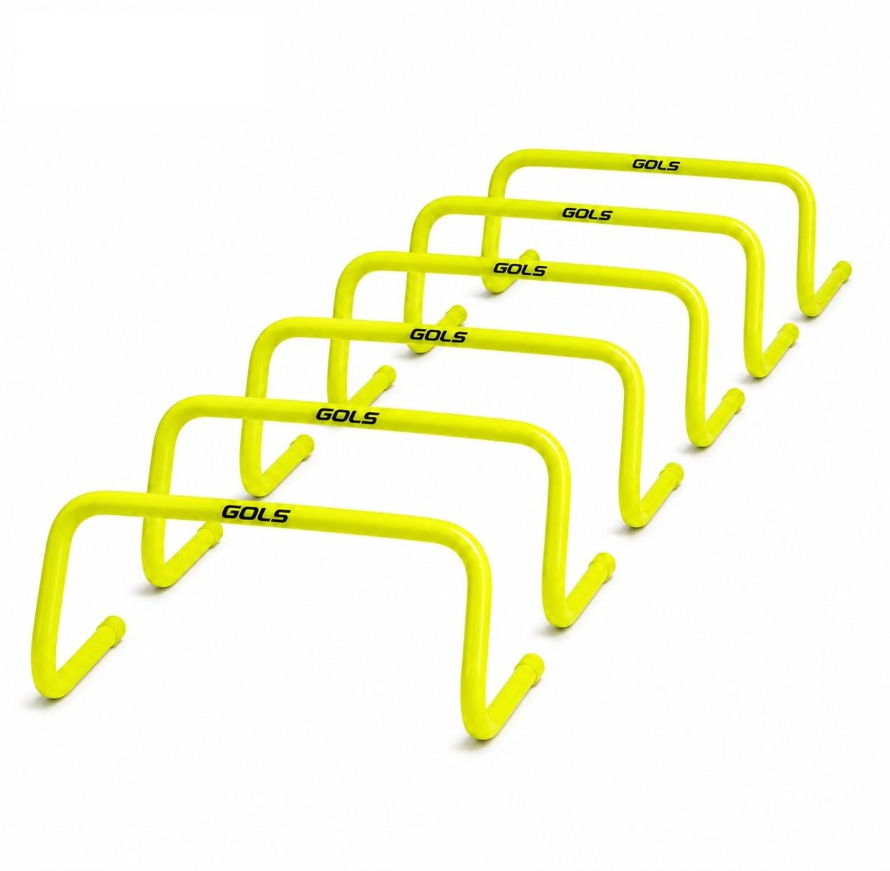 GOLS Speed Training Hurdles Set of 6 | Agility Speed Hurdles for Football, Cricket, Athletics, Basketball, Fitness & Sports Training | Lightweight PVC Practice Hurdles for Kids & Adults | Yellow-image-1