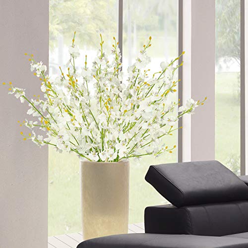 Sunm Boutique Artificial Orchids Flowers, Fake Orchids Flowers Phalaenopsis, Orchid Dancing Lady Orchid Fake Butterfly Flowers For Wedding Party Office Patio Yard Home Floral Decor, 35.4", Pack Of 10 #TOP7