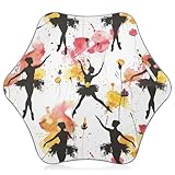 GAIREG Ballerina Silhouettes in Tutus Girls Umbrellas Umbrellas for Rain Windproof Uv Blocking Umbrella