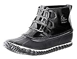 Sorel Womens Out N About Waterproof Winter Leather Ankle Patent Boots - Black - 5