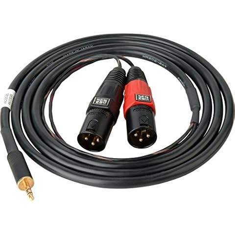 Sescom SES-IPOD-XLRM06 3.5mm Mini Stereo Plug to Dual XLR-M Plugs 6 Ft Cover