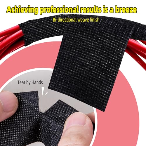 Image of Breliter Wire Harness Tape - 2Pack High Temp Wiring Harness Self-Adhesive Auto Electrical Cable Fixed Tape Noise Damping Protection Insulation Tape - 3 /4 Inch Wide 100 Feet Long Total