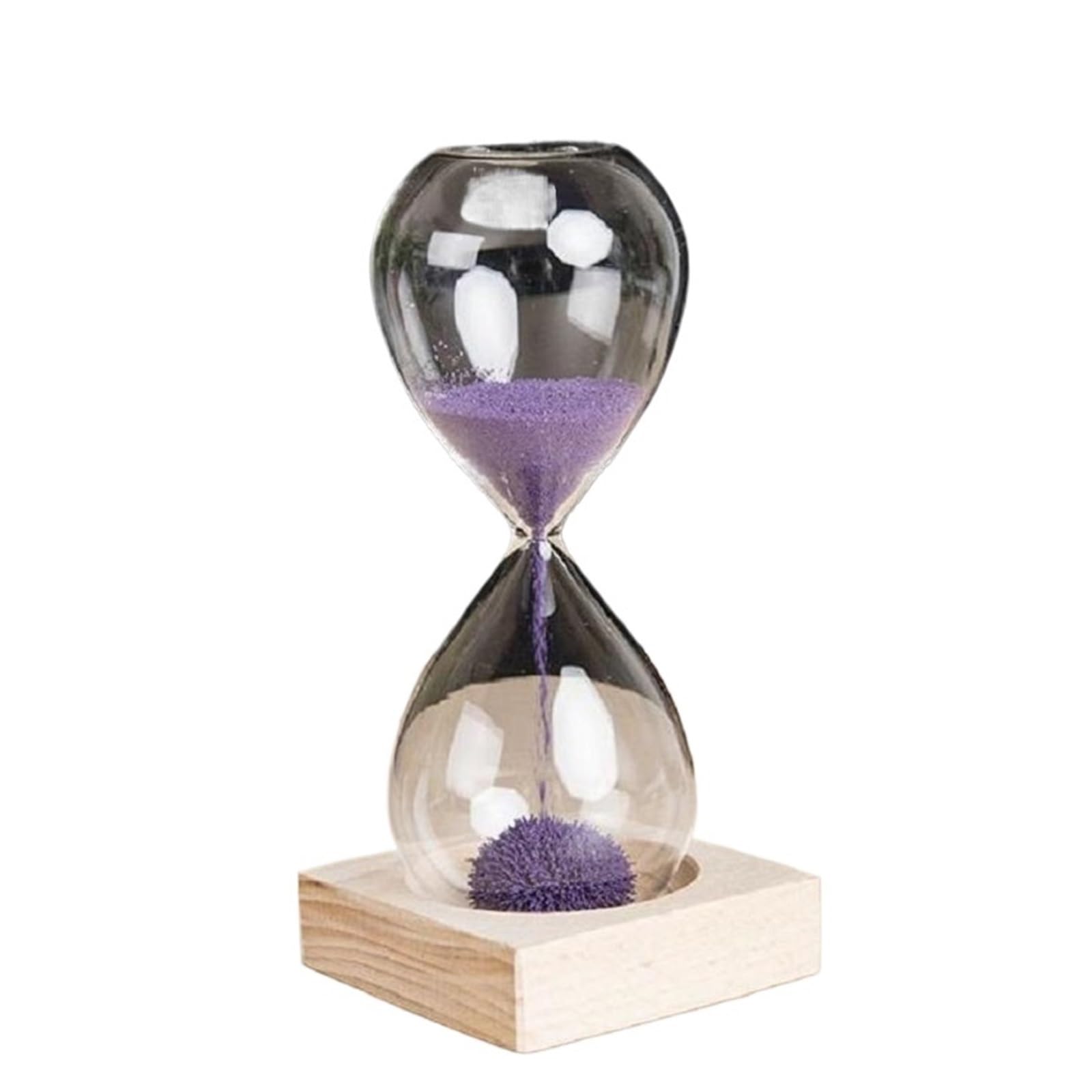 Sablier magnétique violet avec aimant pour décoration de bureau créative
