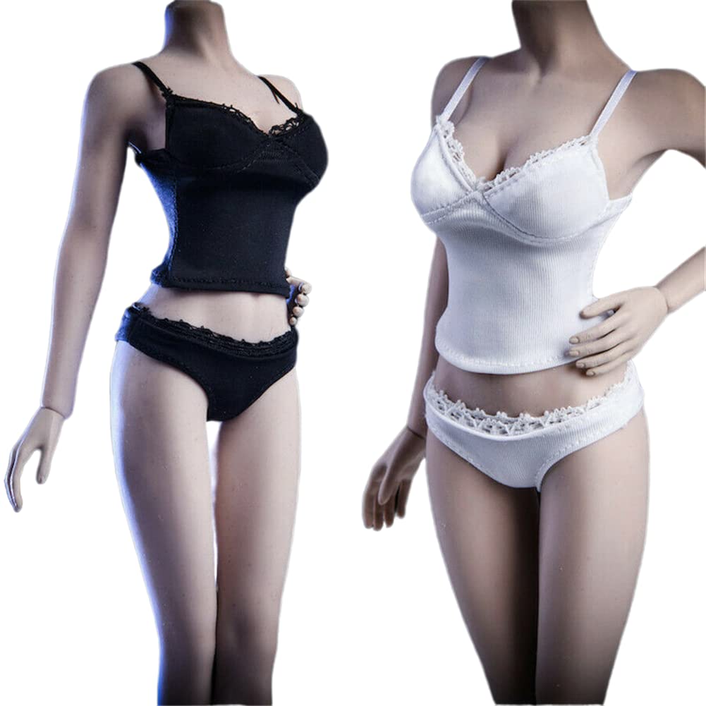 Ensemble sous-vêtement féminin 1/6 blanc figurine 30cm TBLeague