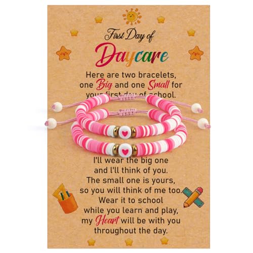 Image of Back to School Mother Daughter Bracelets Kindergarten Daycare 1st Grade 2nd Grade School Gifts First Day of Preschool