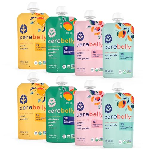 Cerebelly 6+ Month Organic Baby Food Pouches Puree - Baby ...