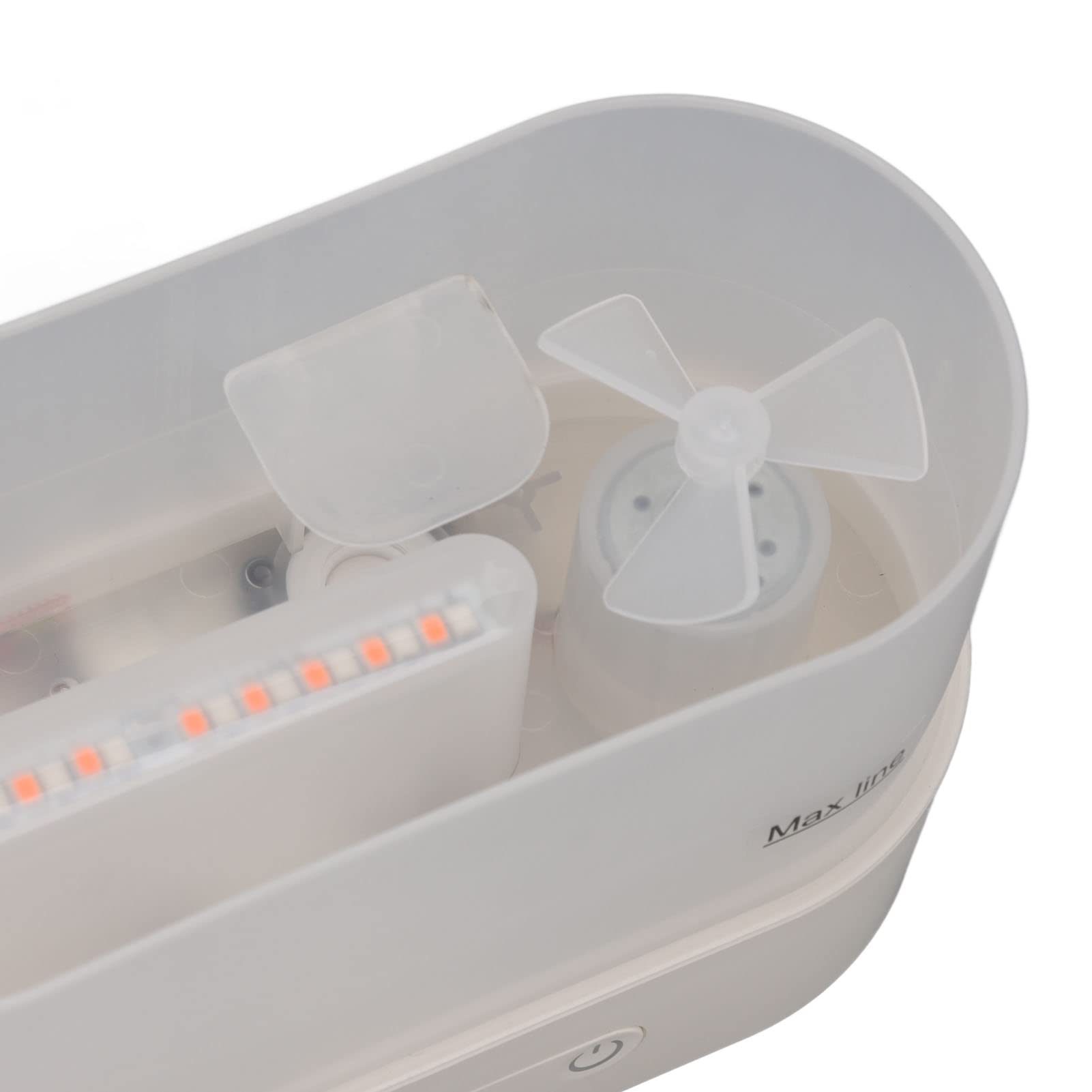 Cocoarm Humidificador, ABS Difusor de Difusor de Aceite Esencial 250 Ml USB 5 V Luz de Patrón de Llama 1 H 3 H 5 Temporizador Niebla Fina para el Hogar Dormitorio Oficina Uso Nocturno (White)