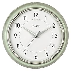 La Crosse Clock 404 3024 PH 9 . 5 inch Retro Diner Pistachio Green Quartz Wall Clock La Crosse Clock 404 3024 PH 9 . 5 inch Retro Diner Pistachio Green Quartz Wall Clock product image