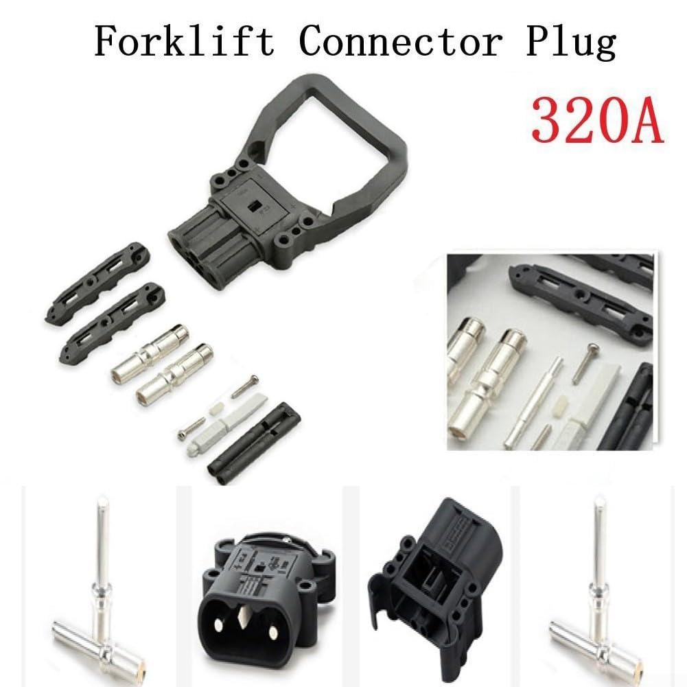 150V 320A Conector de carga eléctrica Conector de alimentación de carretilla elevadora para UPS y vagones eléctricos (macho y hembra)