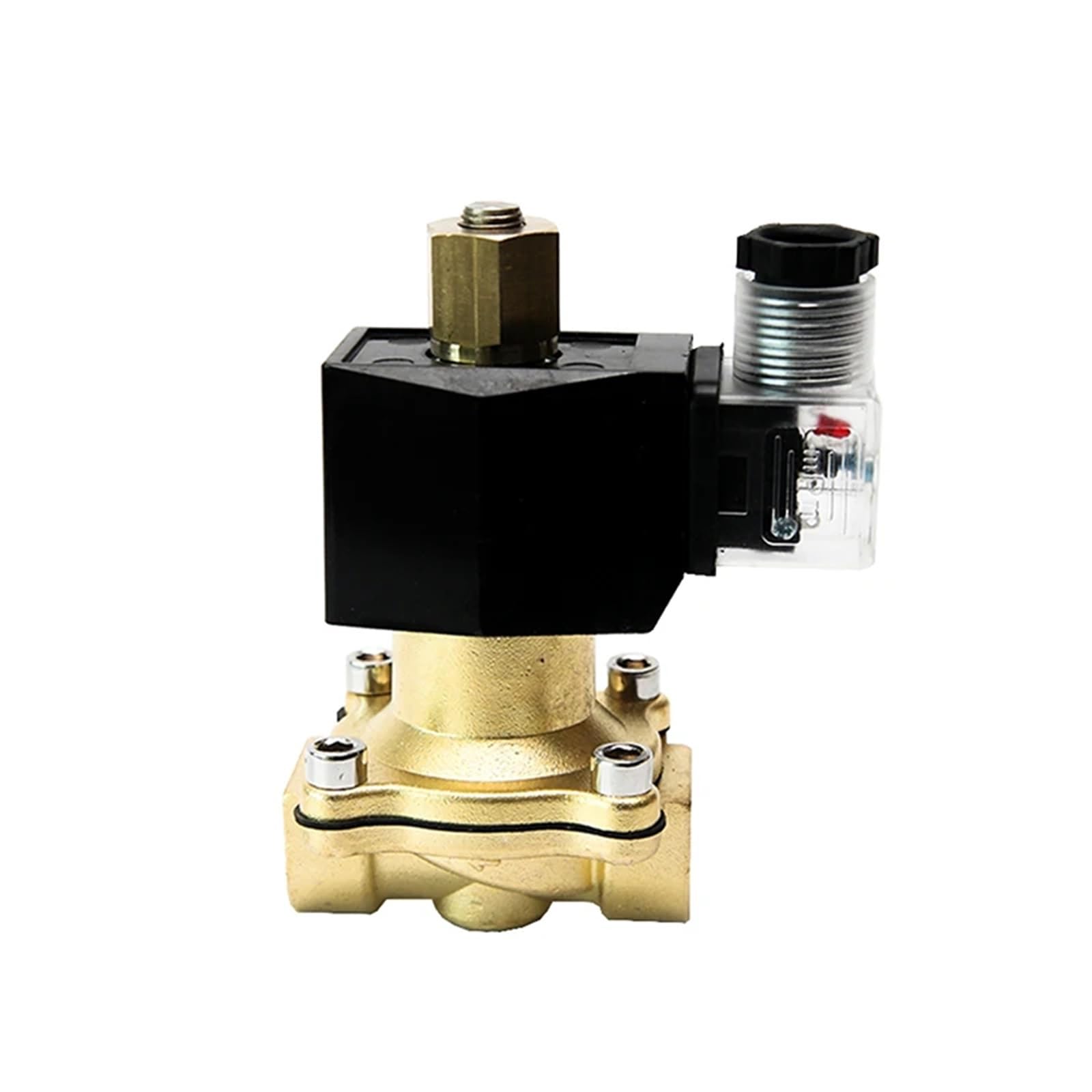 XFMZFUBD 1/2" Normally Open Brass Solenoid Valve 120V AC Waterproof Solenoid Valve(BSPT-120VAC-VITON-SEAL)