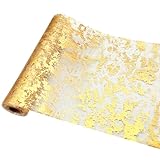 Photo Gallery eurtes runner da tavola dorato, 28 cm x 10 m, lucido, con rivestimento, in tessuto decorativo per halloween, feste, matrimoni, natale, compleanno, festival Photo Gallery eurtes runner da tavola dorato, 28 cm x 10 m, lucido, con rivestimento, in tessuto decorativo per halloween, feste, matrimoni, natale, compleanno, festival