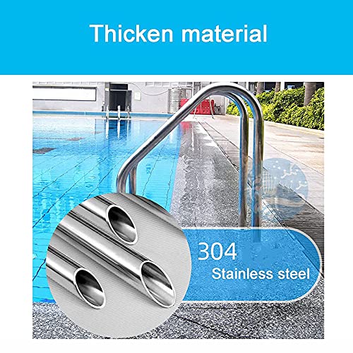 Escalera para piscina con 3 peldaños antideslizantes acero inoxidable miniatura 3