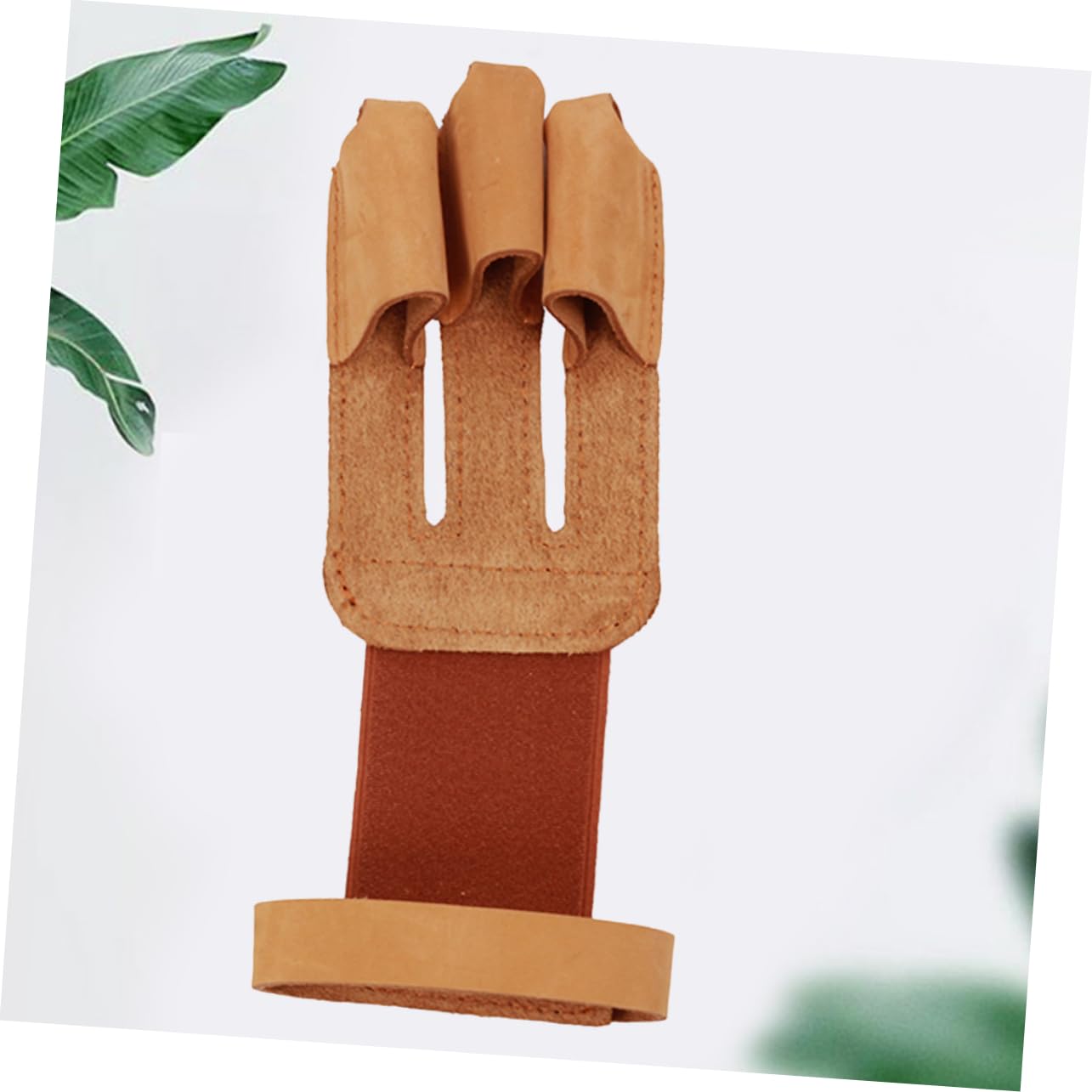 KESYOO Leather Archery Glove Non-Gloves Three-Finger Finger Protector Guard for Bow Hunting and Shooting Sports
