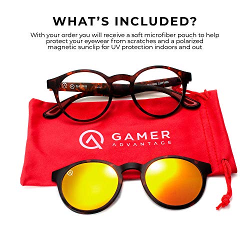Gamer Advantage Blue Light Glasses - Lightweight, Stylish Gaming Glasses With Blue Light Blocking Lens Technology - (Storm) #TOP6