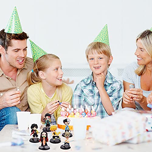 Hilloly 6PCS Demon Slayer Action Figures Cake