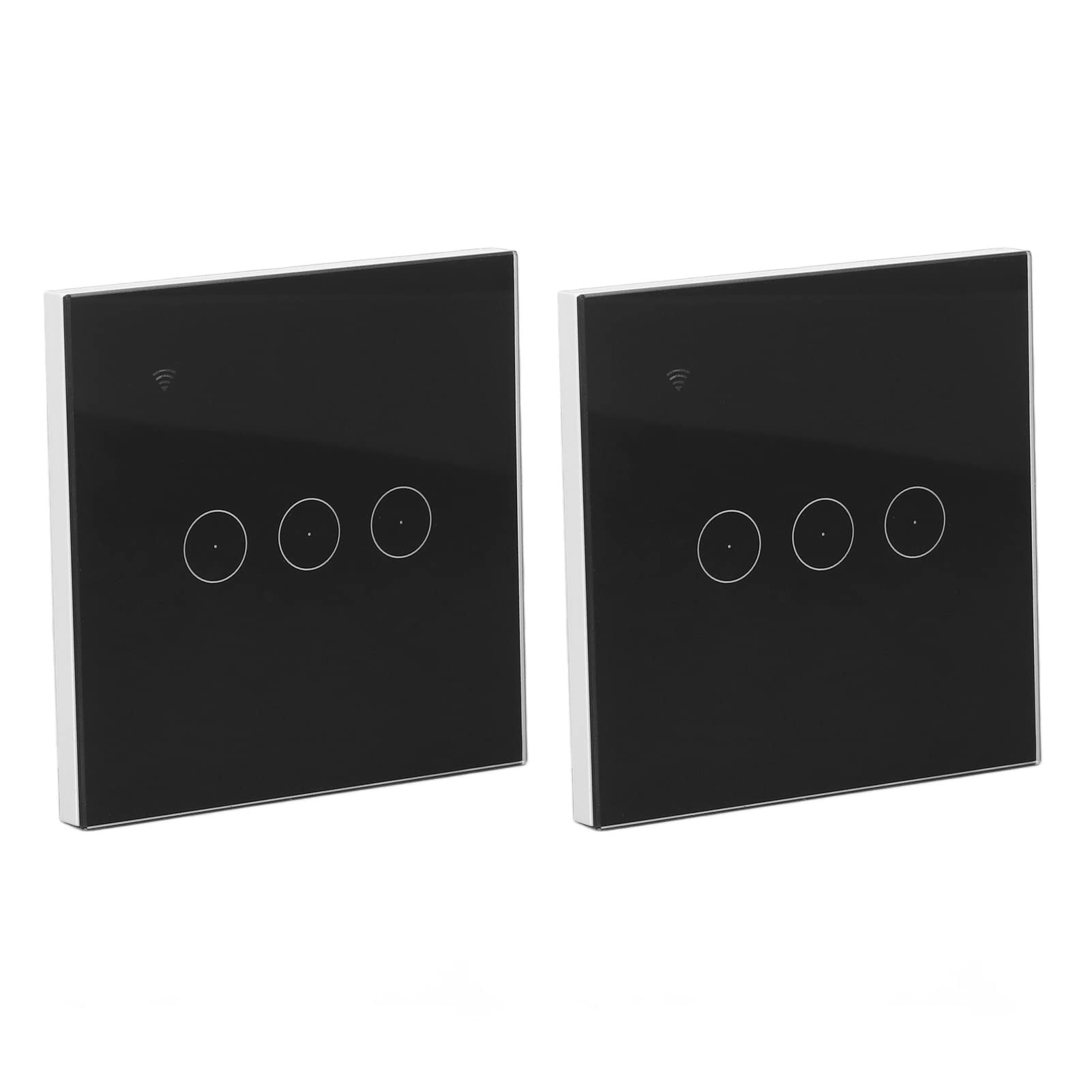 YWBL-WH Interruptor Inteligente de 3 Entradas, WiFi, Táctil, Control por Voz, Funciona con Alexa, Home, Interruptor de Luz Inalámbrico para el Hogar, Dormitorio y Oficina