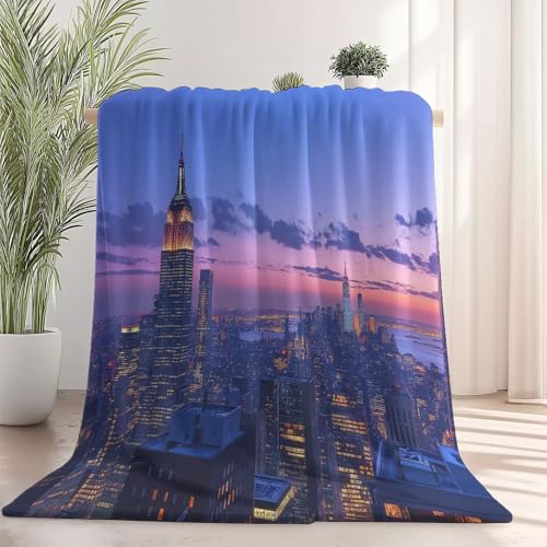 Couverture 150x200 bleu violet flanelle imprimée lit toutes saisons - 2